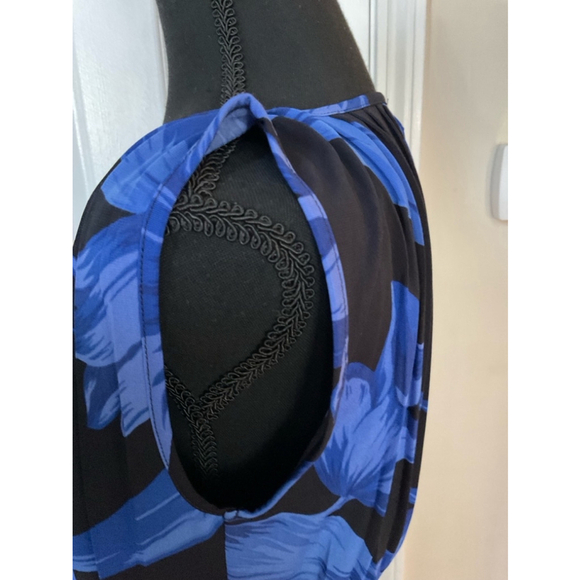 Women's Ann Taylor Blue Floral Dress XS Petite - Picture 9 of 15